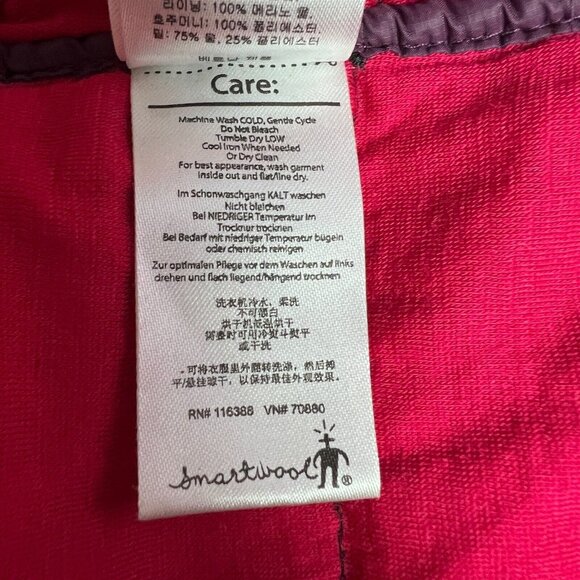 Smartwool PhD Smartloft Puffer Skirt Womens XS Purple Insulated Snap Button Up - Picture 11 of 12